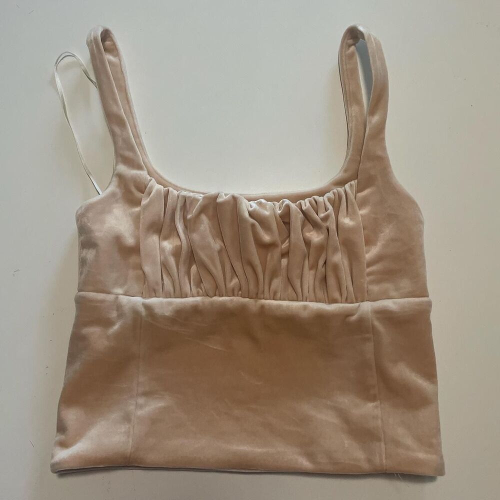 Peach Velvet Tank Top